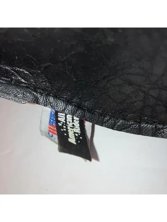 VTG All American Rider Black Leather Motorcycle Tool Roll Fork Bag Saddlebag USA - Picture 5 of 9